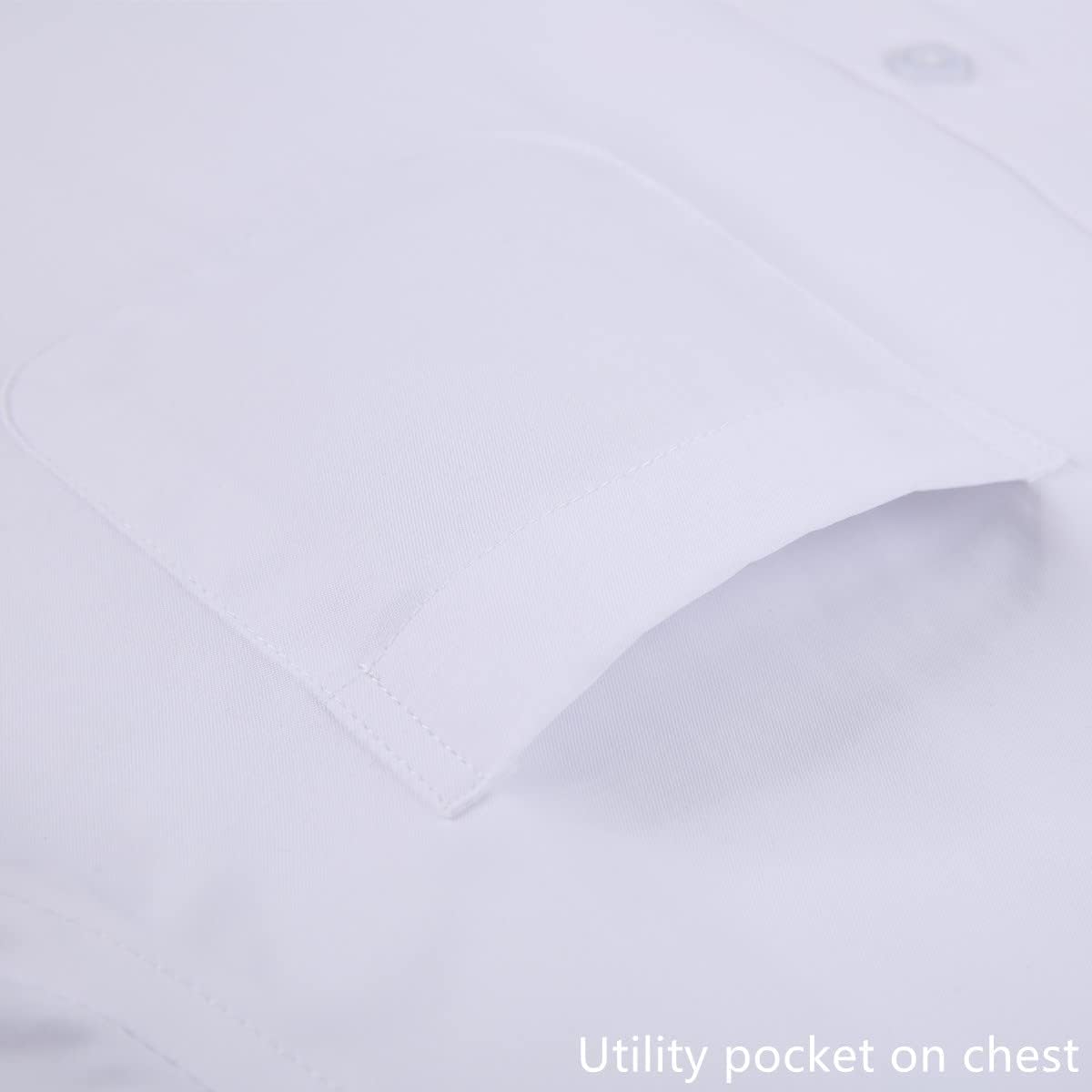 Long Sleeve Dress Shirts For Men - Regular-Fit Casual Button-Down Shirt With Pockets