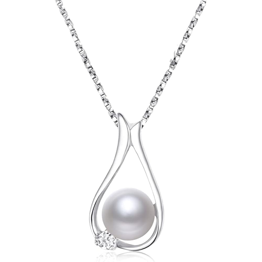 Pearl Necklaces,Gift for Women Wife, Pearls Pendant Necklace, Christmas Day Gifts for Mom Wife Girlfriend Her, Anniversary Birthday Gifts Fine Jewelry Valentine's Mothers Day Gifts for mom