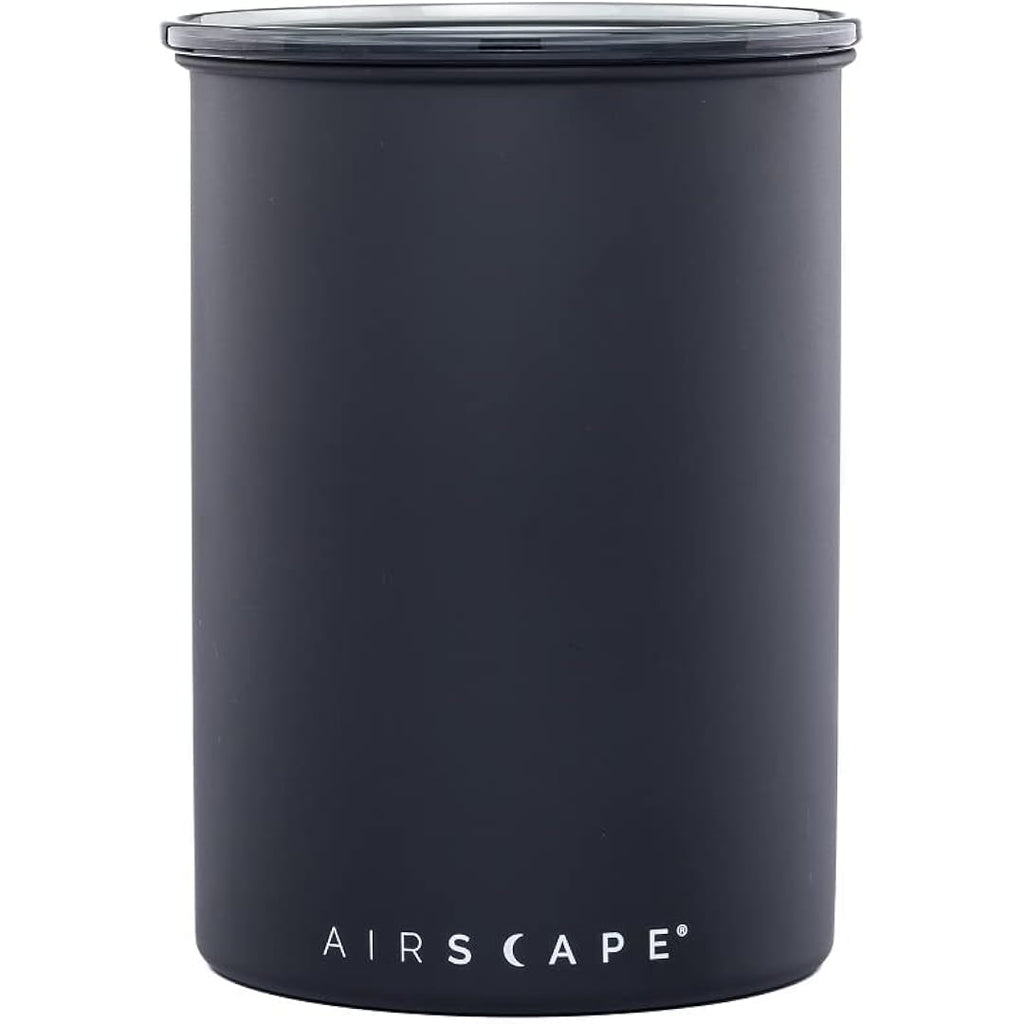 Airscape Planetary Design Stainless Steel Coffee Canister | Food Storage Container | Us Patented Inner Plunger Lid Removes Excess Oxygen | Don'T Buy Airtight, Buy Air-Less | (Medium, Matte Black)