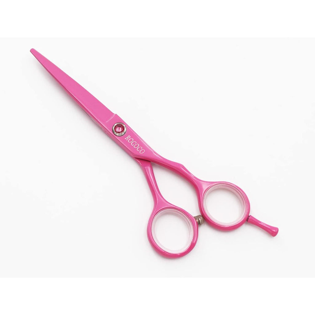 Rococo Professional 5.5 Inch Pink Salon Hair Cutting Scissors And Hair Thinning Shears With Razor For Female Hairdresser(Pink)