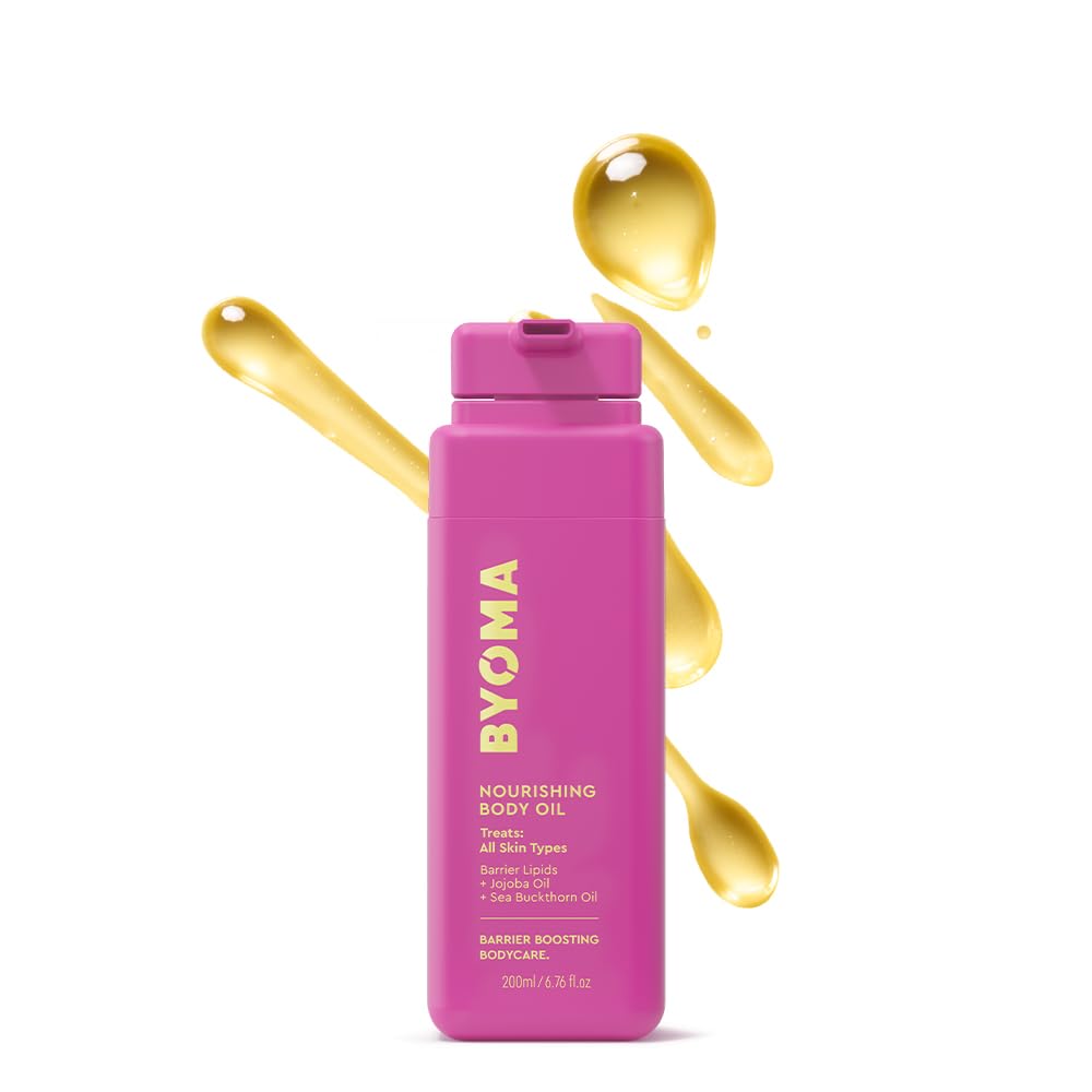 Byoma Nourishing Body Oil - For All Skin Types - Lightweight, Fast-Absorbing Body Oil With Jojoba & Seabuckthorn - Hydrates, Brightens & Restores Skin Barrier - 6.76 Fl Oz