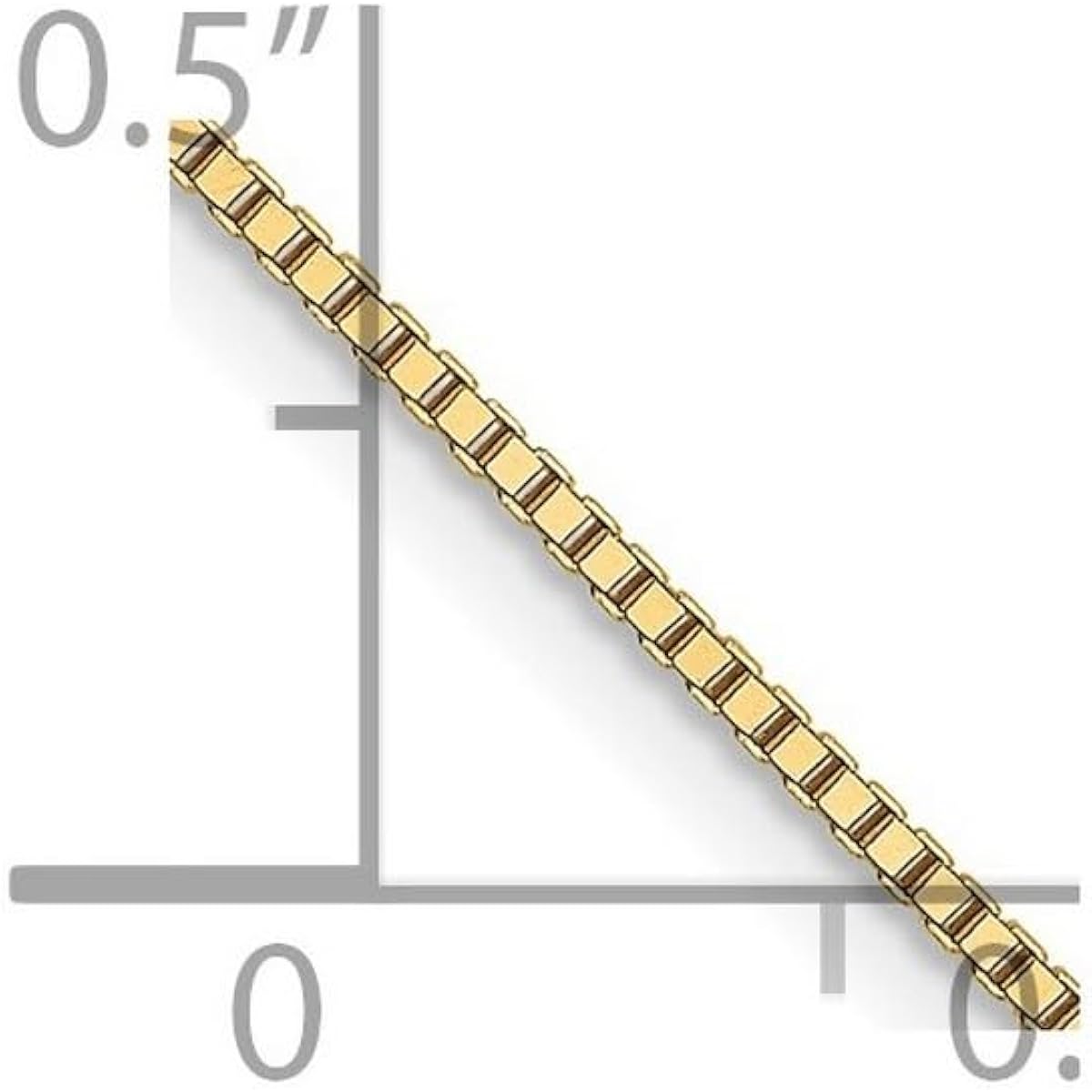 JewelryWeb 18k Solid Yellow Gold Lobster Claw Closure .80mm Box Chain Necklace Chain Necklace for Women and Men