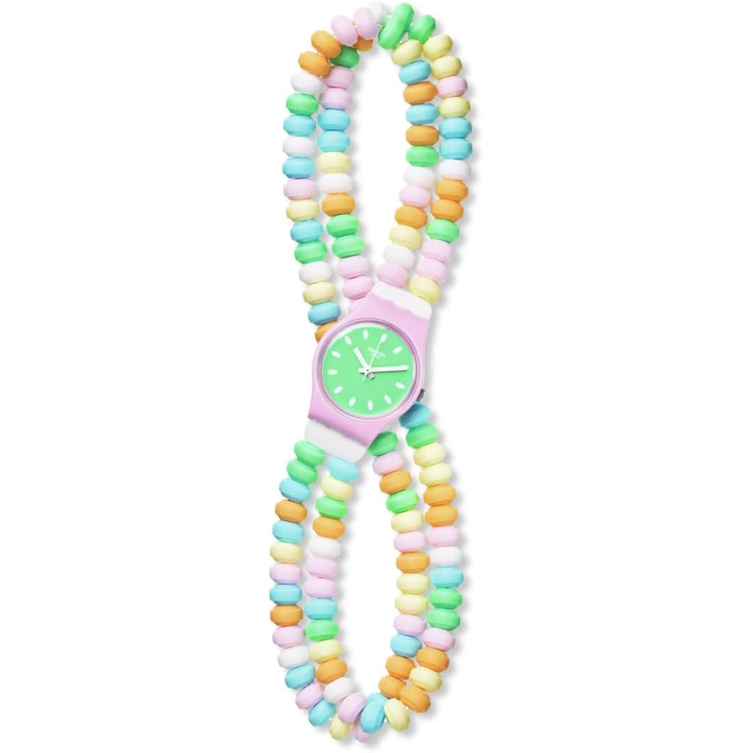 Swatch Women Dress Pink Watch Polymer Quartz Caramellissima