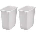 Rubbermaid 2806Tp-Wht 36Qt Open Wastebasket, White (Pack Of 2)