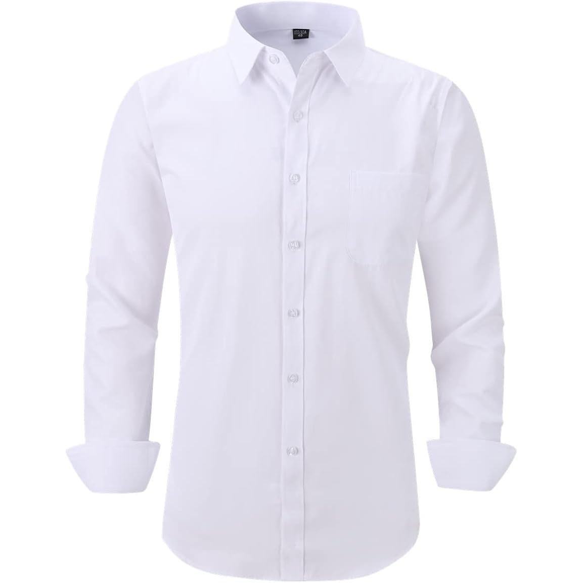 Long Sleeve Dress Shirts For Men - Regular-Fit Casual Button-Down Shirt With Pockets