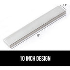 Gorilla Grip 304 Stainless Steel Heavy Duty Magnetic Knife Holder, Secure Wall Mounted Bar For Knives, Tools, Holds Up To 6 Lbs, Kitchen Organizer, 10 Inch Strip, Easy Installation, Screws Included
