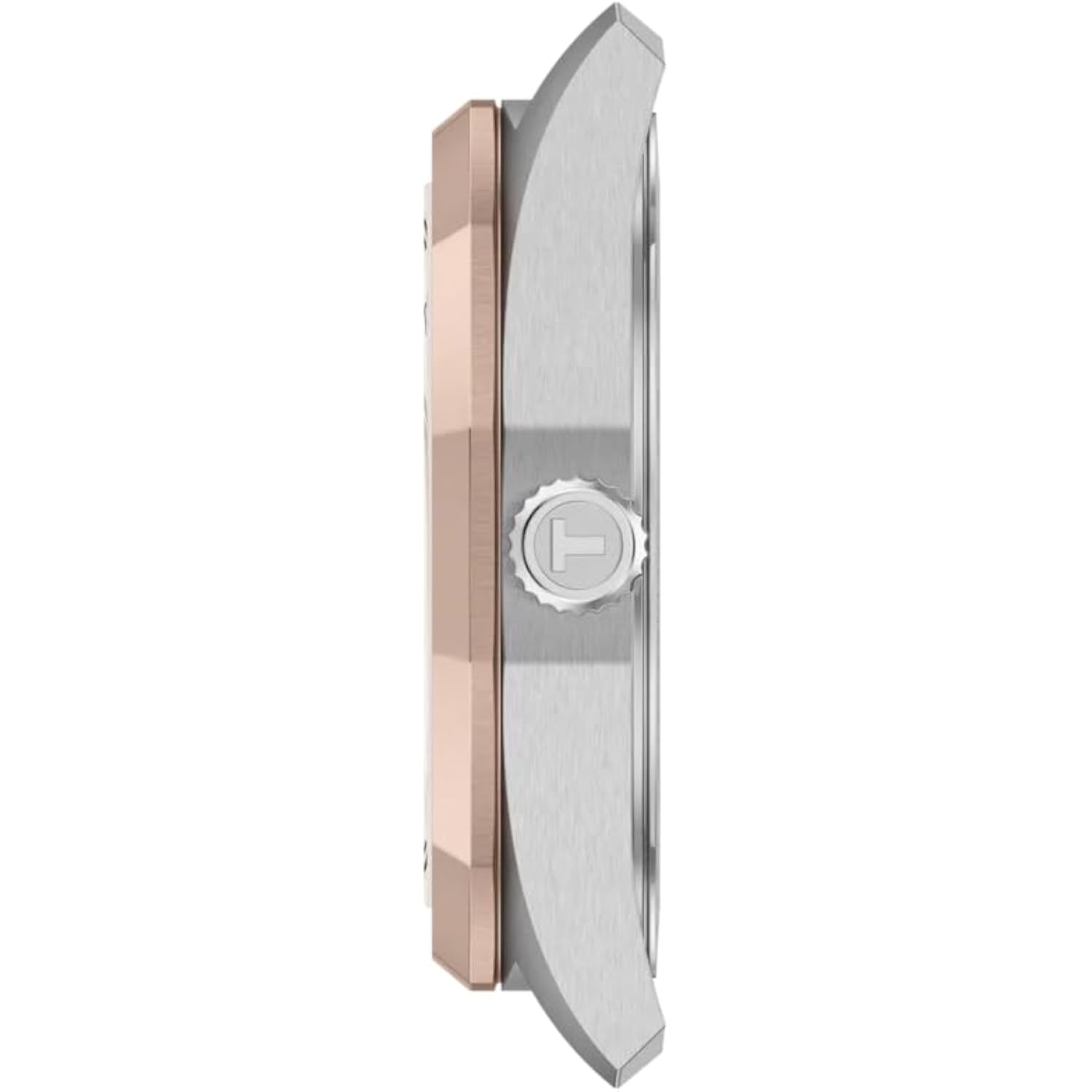 Tissot Prc 100 Solar, White Dial, 34Mm Watch For Women, Two-Tone Rose Gold And Silver Stainless Steel Bracelet, Solar Quartz Movement, T1518222211100