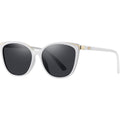 Trendy Cat Eye Sunglasses for Women Fashion Cateye UV400 Protection Glasses CL22017 White Frame
