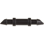 Raindrip 312050B Drip Irrigation Fittings Single Barbed Coupling Connectors, 1/4-Inch, 50 Per Bag, For Trees, Shrubs, Gardens, Black
