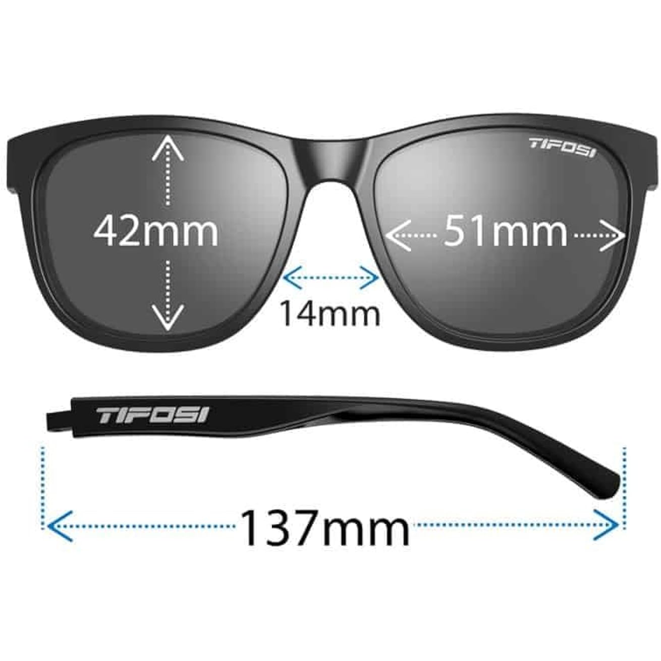 Tifosi Swank Sport Sunglasses - Tangle Free - Ideal For Cycling, Golf, Hiking, Pickleball, Running and Great Lifestyle Look Smoke With Bright Blue Mirror