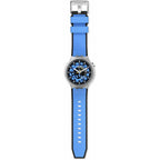Swatch Big Bold Irony Lacquered Unisex Watch Casual Polymer Blue Automatic Waterproof Azure Blue Daze