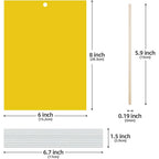 Kensizer 20-Pack Fruit Fly Trap, Yellow Sticky Gnat Traps, 6X8 In | For Indoor/Outdoor, Flying Plant Insect Killer, Fungus Gnats, Whiteflies, Aphids, Leaf Miners, Twist Ties Included