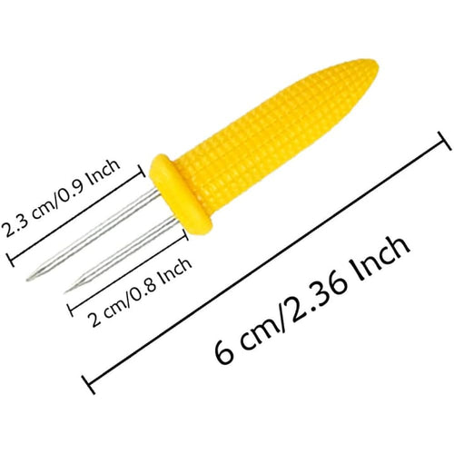 24 Pack Stainless Steel Corn Holders - Corn On The Grill & Cob Skewers For Home & Bbq Cooking