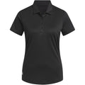 Women's Solid Performance Polo Shirt, Black, Medium