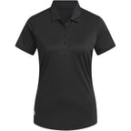 Women's Solid Performance Polo Shirt, Black, Medium