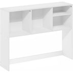 Furinno Classic Desk Shelf, 4-Shelf Desktop Hutch, Book Shelf, Desk Organzier, For Office Supplies, Office Desk Accessories, White