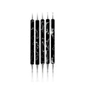 5Pcs Dotting Tools Nail Art Double-Ended Nail Dotting Tool Embossing Stylus Manicure Tools Nail Design, Painting, Sculpting & DIY Decorations Nail Art Tool (Black)