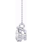IGI Certified 1 Carat Lab Grown Diamond Round Solitaire Pendant Necklace for Women - 14k White Gold Necklace (I-J, VS1-VS2, 1.00 cttw) - 3-Prong Martini - 18 Inch Chain