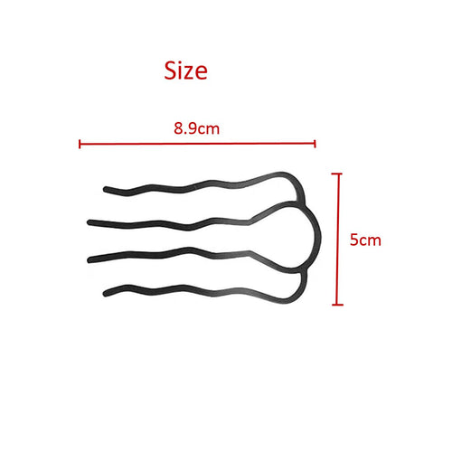 6 Piece Metal Hair Fork Clip Hair Side Combs Hair Pins Buns Updo U-Shape Hair Fork Clip French Twist Hair Styling Tool Accessories For Women