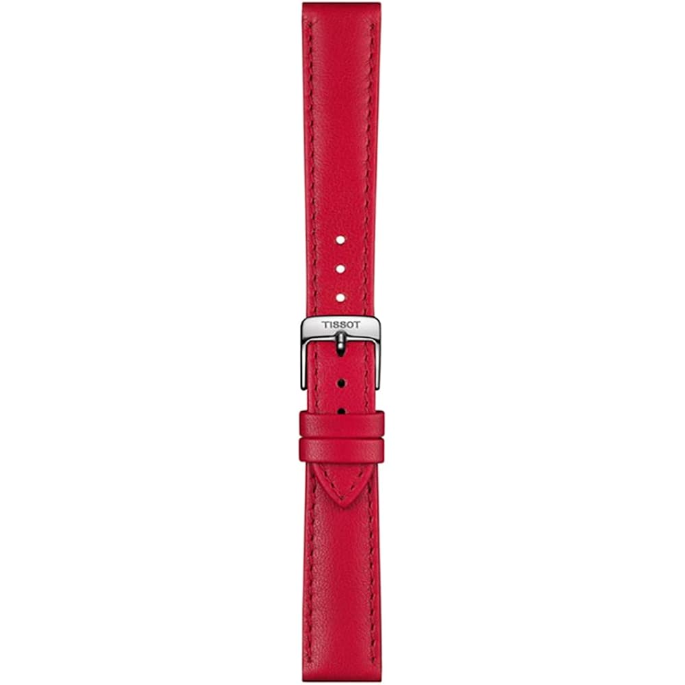 Tissot Womens Bella Ora 316L Stainless Steel Case Quartz Watch, Red, Leather, 16 (T1032101603100)