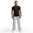 Casual Short Sleeve Crew Neck Classic Wicking Breathable Fitness Muscle Athletic T Shirts Mens