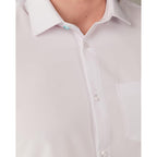 &Collar Mens Long Sleeve White Dress Shirt, 4-Way Stretch, Wrinkle Free