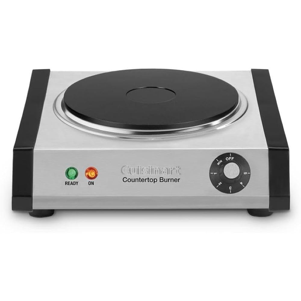 Cuisinart Cb-30P1 Cast-Iron Single Burner, Stainless Steel