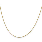 JewelryWeb 18k Solid Yellow Gold Lobster Claw Closure .80mm Box Chain Necklace Chain Necklace for Women and Men