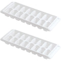 Ice Tray Easy Release White Ice Cube Trays, 16 Cube (Pack Of 2) (2867-Wht-2)