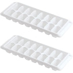 Ice Tray Easy Release White Ice Cube Trays, 16 Cube (Pack Of 2) (2867-Wht-2)
