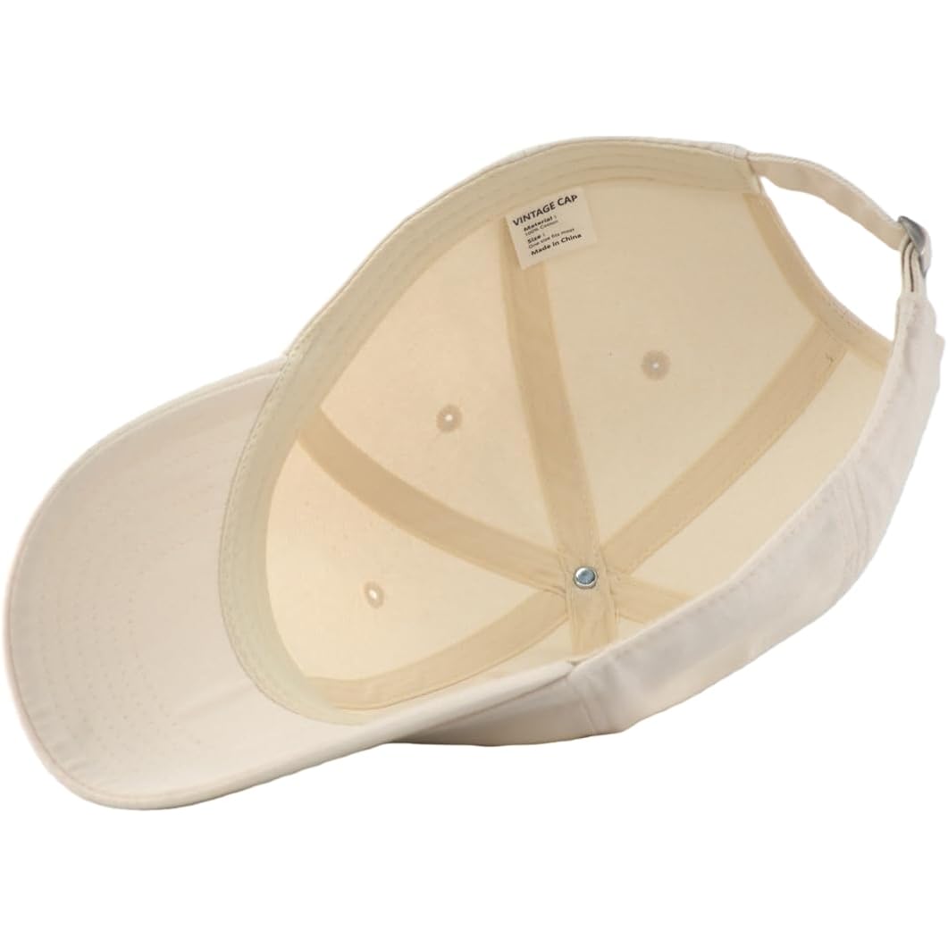 TSSGBL Vintage Cotton Washed Baseball Caps Unstructured Low Profile Adjustable Distressed Dad Hat for Men Women Small - XXL