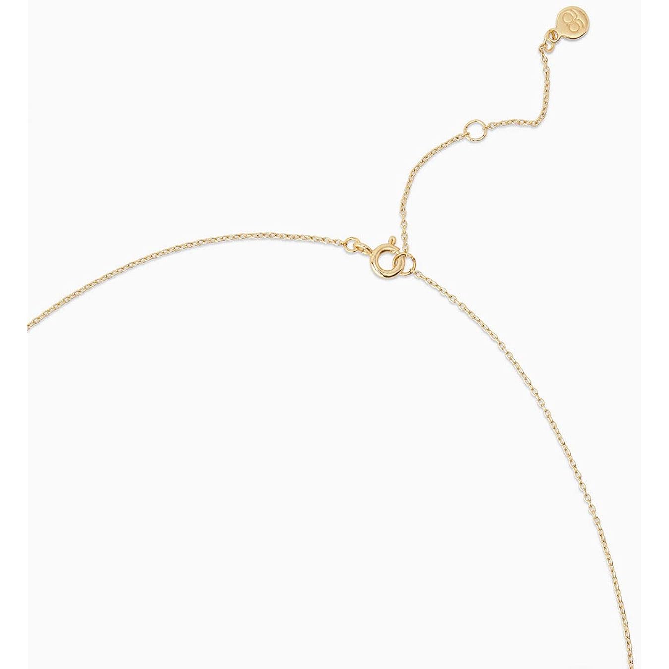 gorjana - Evil Eye Pendant Necklace - 18K Gold Plated - Adjustable Link Chain wITH White CZ and London Blue Nanogem Talisman - Perfect for Layering - Long-Lasting