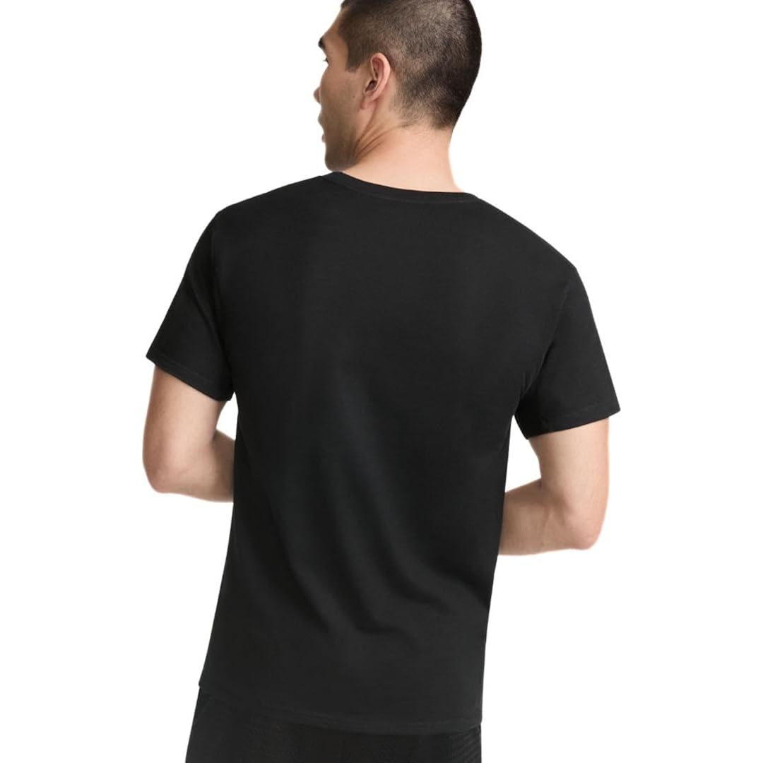 Champion Men'S Graphic Short Sleeve T-Shirt, Standard Fit, Classic Script Logo, Midweight 100% Cotton