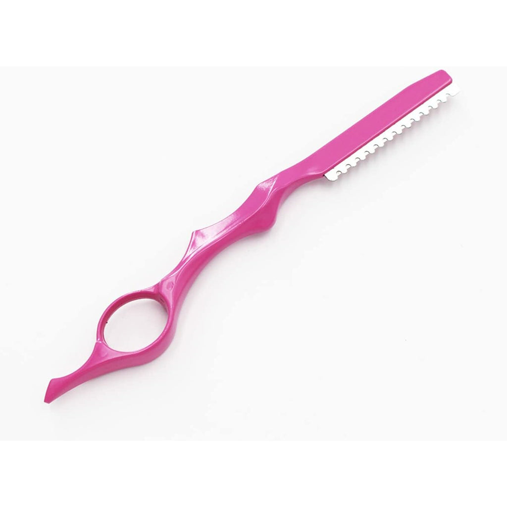 Rococo Professional 5.5 Inch Pink Salon Hair Cutting Scissors And Hair Thinning Shears With Razor For Female Hairdresser(Pink)