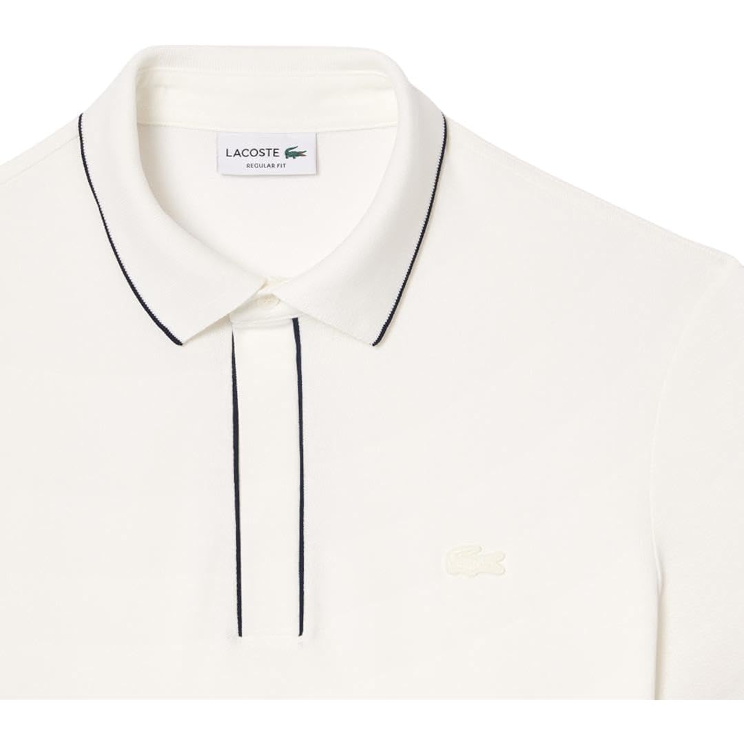 Lacoste Mens Regular Fit Paris Contrast Stretch Piqué Polo Shirt