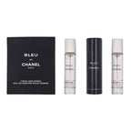 Chanel Bleu De Eau De Parfum Travel Spray for Men 3 X 0.7 Oz, 2.1 Fl Oz, 3 pc set (purse spray)