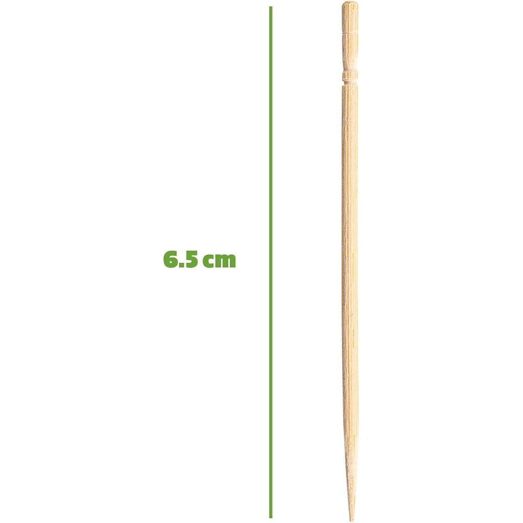 GUSTO [1500 Count] Bamboo Wooden Toothpicks Wood Round Single-Point - (Formerly Comfy Package)