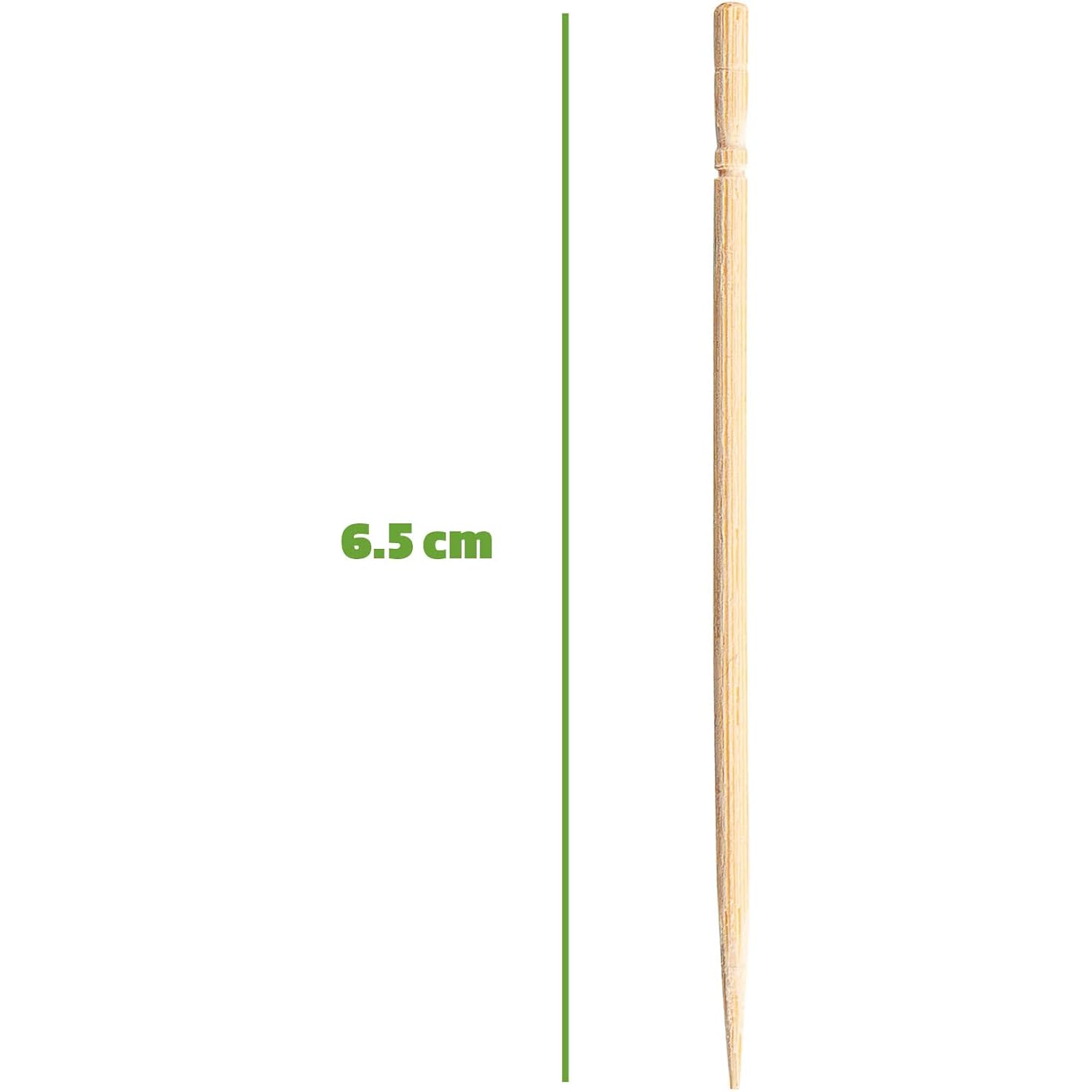 GUSTO [1500 Count] Bamboo Wooden Toothpicks Wood Round Single-Point - (Formerly Comfy Package)