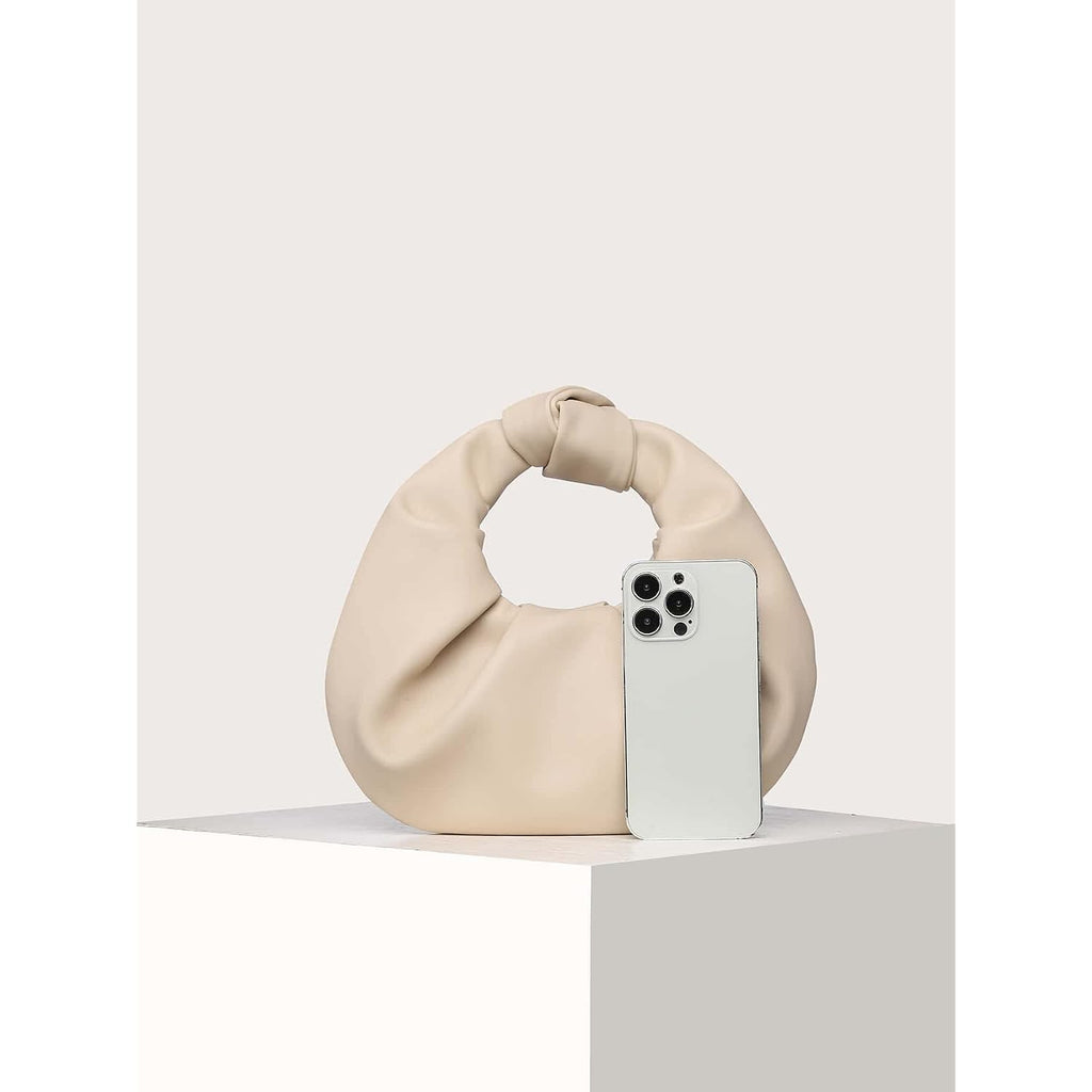 Verdusa Women'S Ruched Evening Bag Pu Leather Clutch Purse Trendy Small Hobo Handbag Wedding Guest Bags