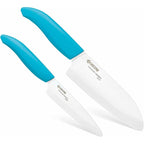 Kyocera Revolution 2-Pc Ceramic Knife Set: 5.5” Santoku & 4.5” Utility | Kyocera Revolution Ceramic Knife Duo: 5.5” Santoku & 4.5” Utility Blades For Precise Slicing, Trimming, And Daily Meal Prep