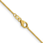 JewelryWeb 18k Solid Yellow Gold Lobster Claw Closure .80mm Box Chain Necklace Chain Necklace for Women and Men