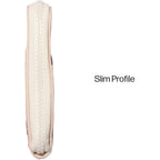 Thread Wallets Rfid Blocking Leather Zip Wallet With Card Holder For Men And Women (Off White)