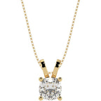 Houston Diamond District 0.5 to 8 Carat 4 Prong Set Lab Grown Diamond Solitaire Stud Pendant Necklace Jewelry for Women (E-F, VS1-VS2)