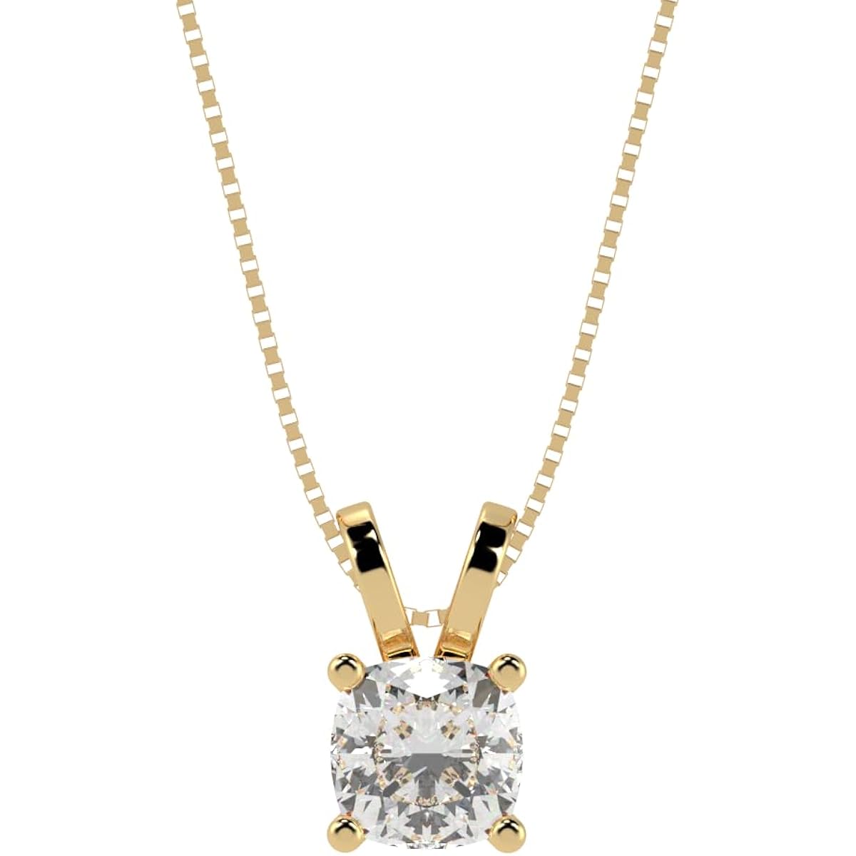 Houston Diamond District 0.5 to 8 Carat 4 Prong Set Lab Grown Diamond Solitaire Stud Pendant Necklace Jewelry for Women (E-F, VS1-VS2)