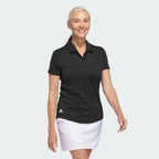 Women's Solid Performance Polo Shirt, Black, Small