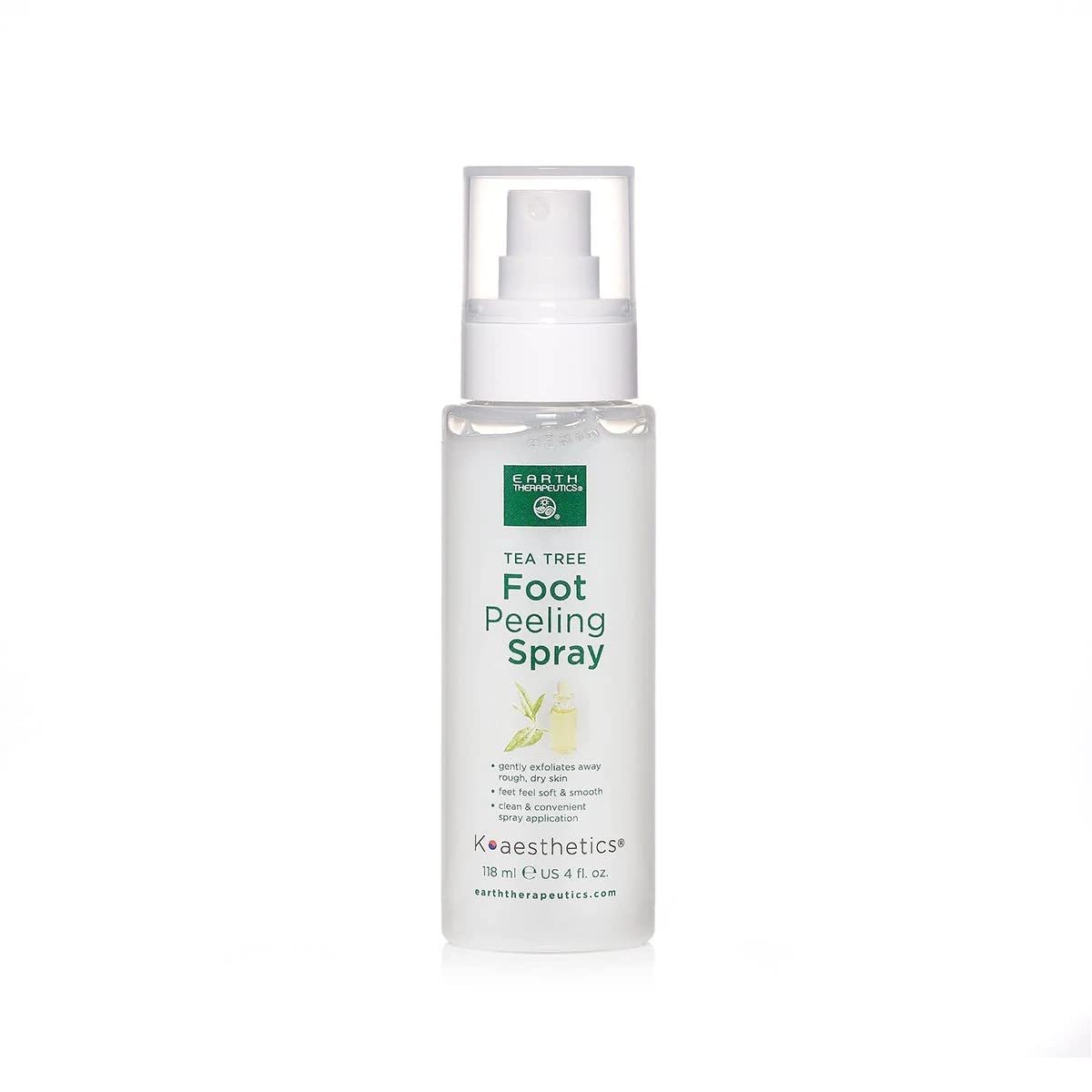 Earth Therapeutics Tea Tree Foot Peeling Spray – Convenient Spray for Buffing Away Calluses – Soothing Botanicals with Australian Tea Tree Oil – Exfoliate Dry Rough Skin