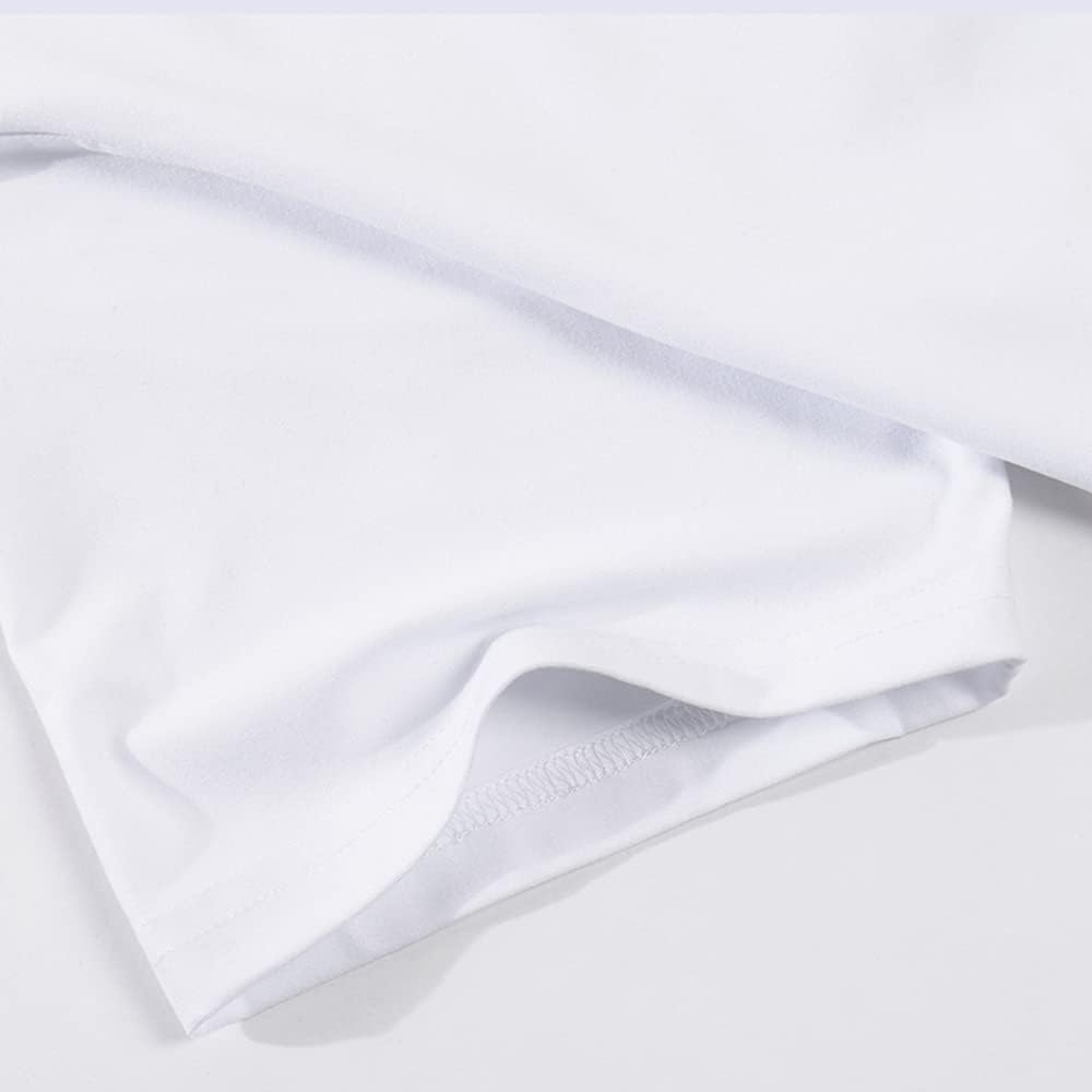 Orj 5 Pcs Unisex Sublimation Blank T Shirt White Polyester Shirts Crew Neck Short Sleeve For Sublimation T Shirt