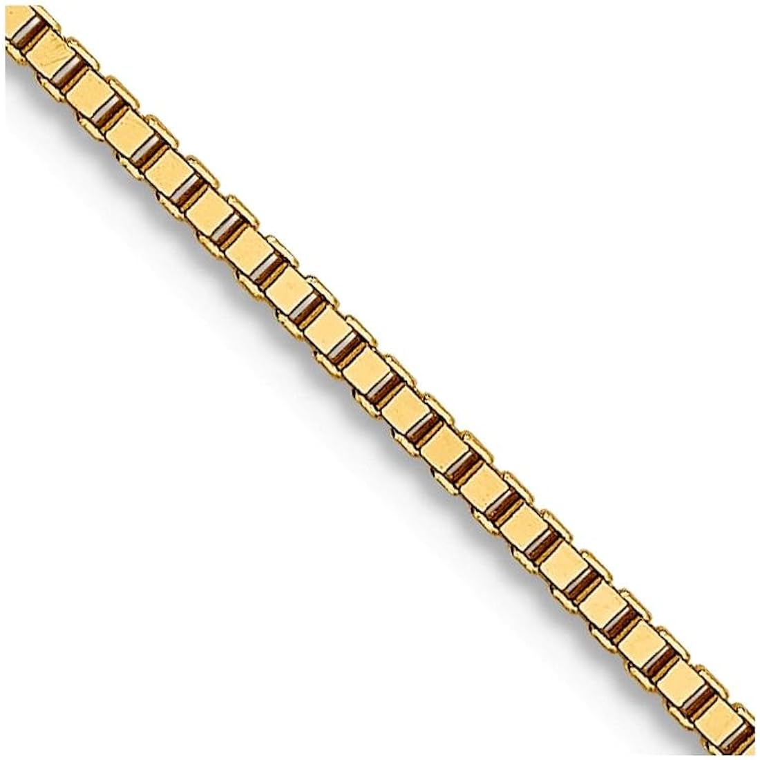 JewelryWeb 18k Solid Yellow Gold Lobster Claw Closure .80mm Box Chain Necklace Chain Necklace for Women and Men