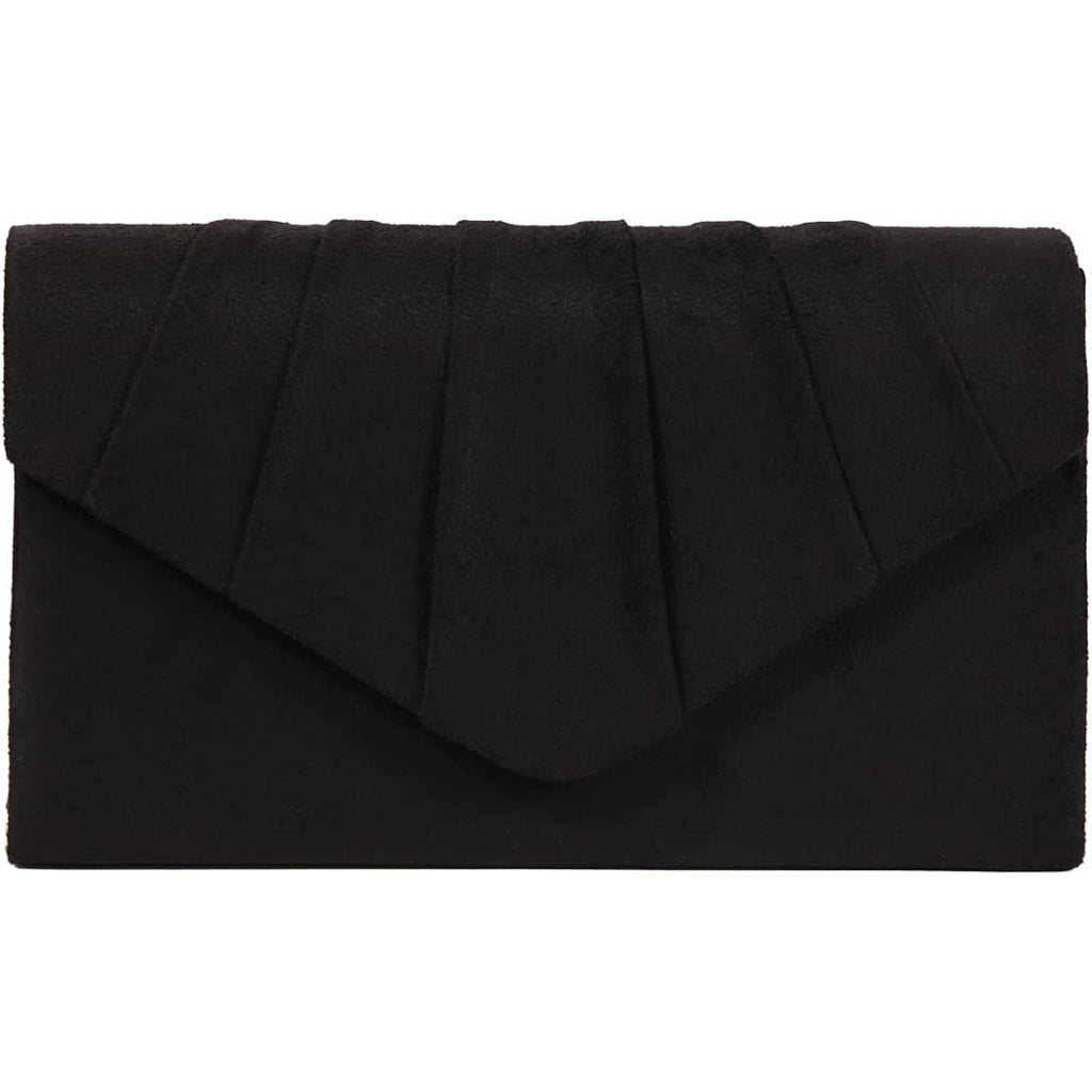 BBjinronjy Clutch Purse Evening Bag for Women Evening Wedding Party Velvet Suede Pleated Handbag