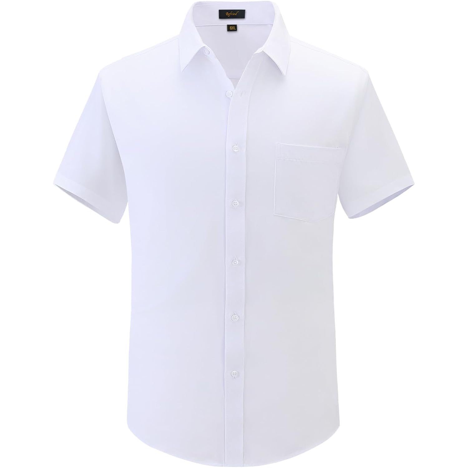Dress Shirts For Men Big And Tall (Xl Big-6Xl Big Tall) Button Down Short Sleeve Business Casual Collared Shirt